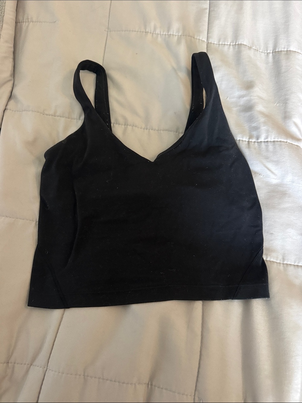 Lululemon black size 4 crop sports bra